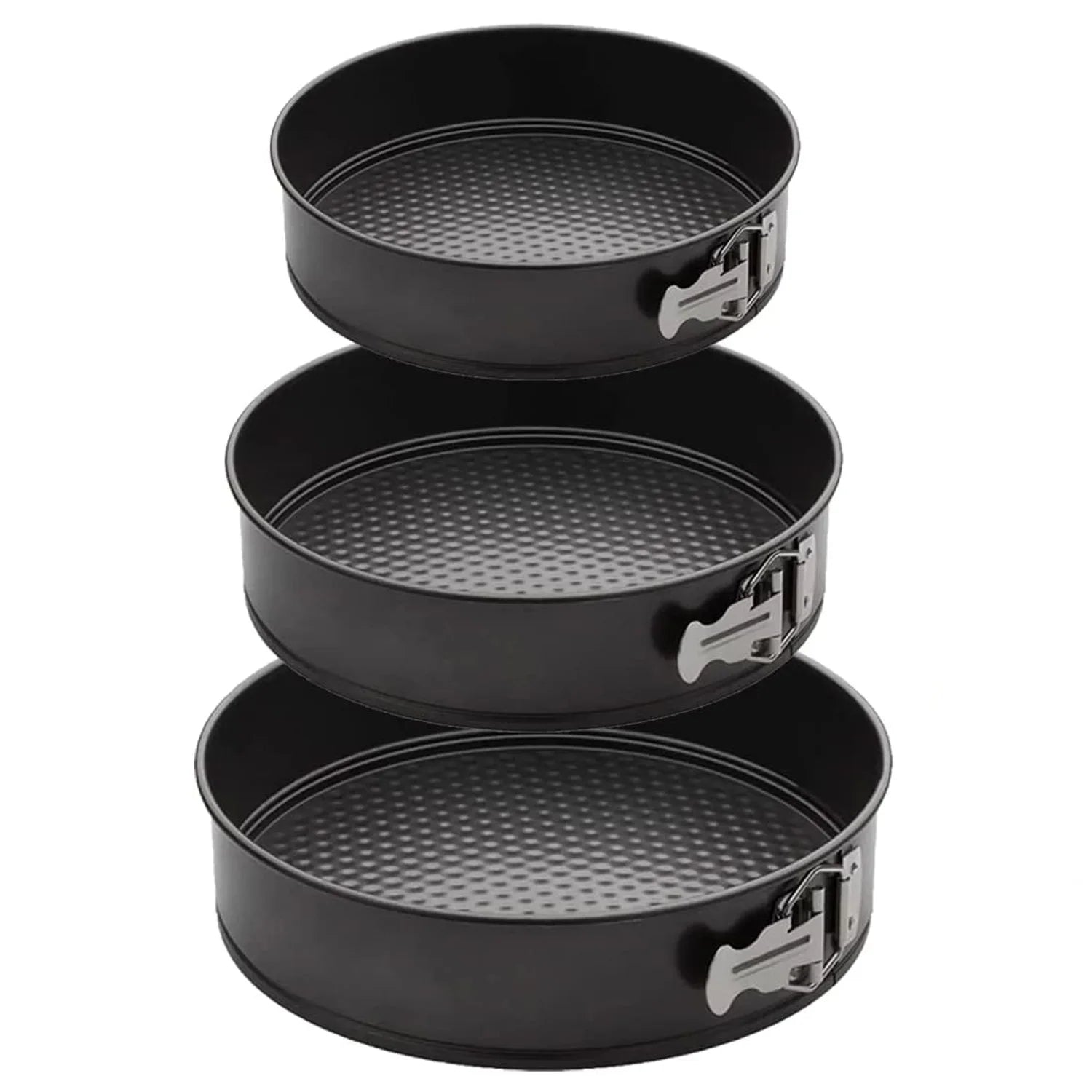 New Cake Pan Set 3 Shapes 24/26/28 cm Non-stick Removable Bottom Round Cake Baking Shape Kitchen Accessories