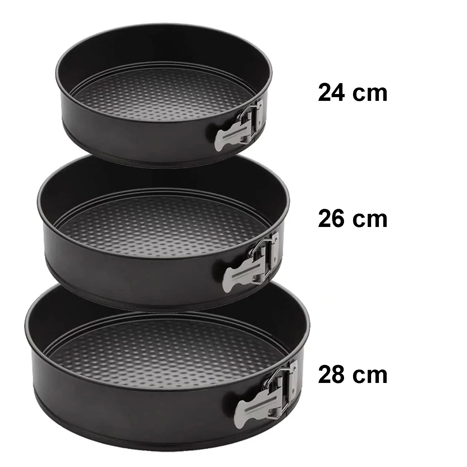 New Cake Pan Set 3 Shapes 24/26/28 cm Non-stick Removable Bottom Round Cake Baking Shape Kitchen Accessories