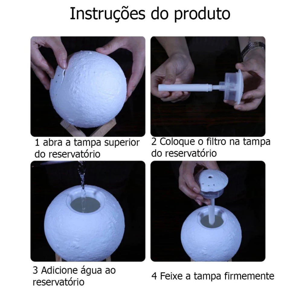 Aromatizador 3D em Formato de Lua