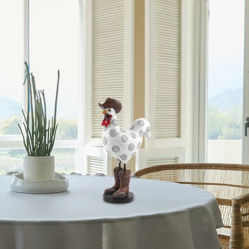 LIFFY Resin Rooster Home Decoration Ornaments Statue Sculpture Animal Miniature Model of Living Room Bedroom Office