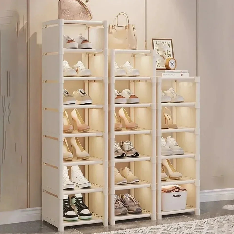 Multiple Layers Shoe Organizer Shoe Rack Organizer Space Saving Rack For Wall Corner Stackable Shelf Adjustable Saving Cabinet