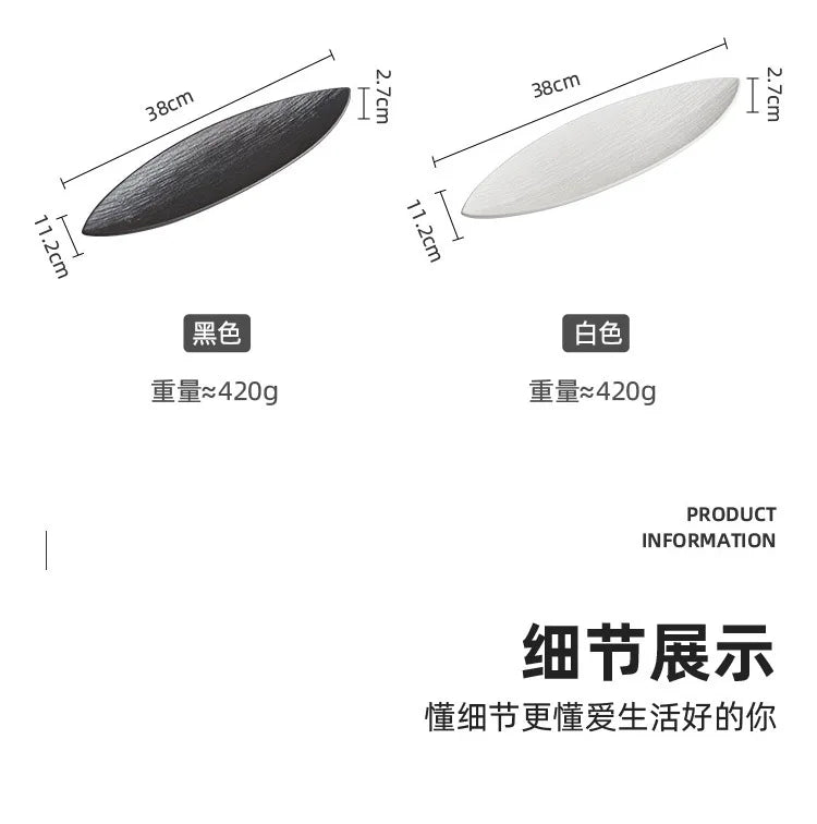 Light Luxury Japanese Restaurant Supplies, Ceramic Sushi Plates, Leaf Shaped Ceramic Dessert Plates, Home Kitchen Accessories