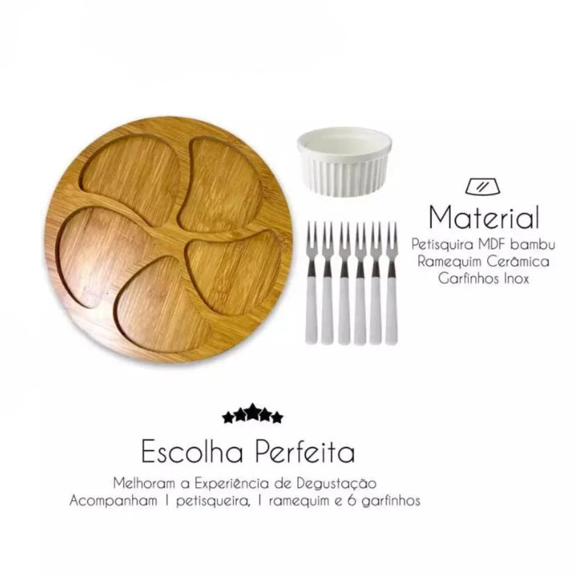Petisqueira para Frios com Garfos para Petiscos