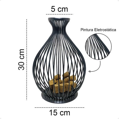Garrafa Porta Rolhas Aramada em Metal