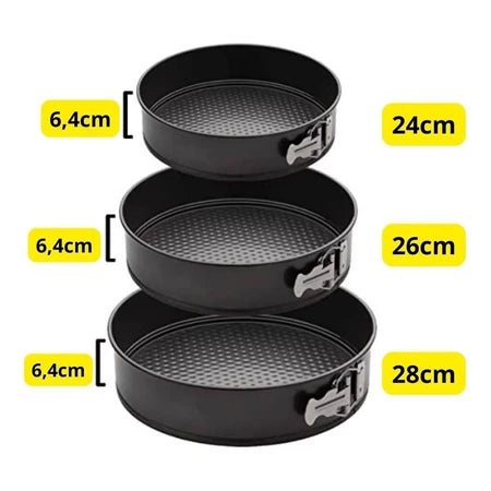 Kit com 3 Formas de Fundo Removível