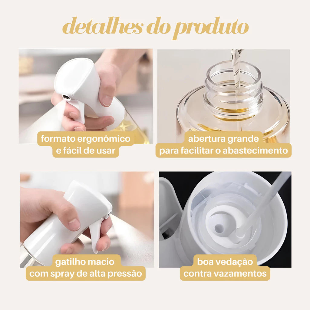 Borrifador de Óleo em Vidro 200ml