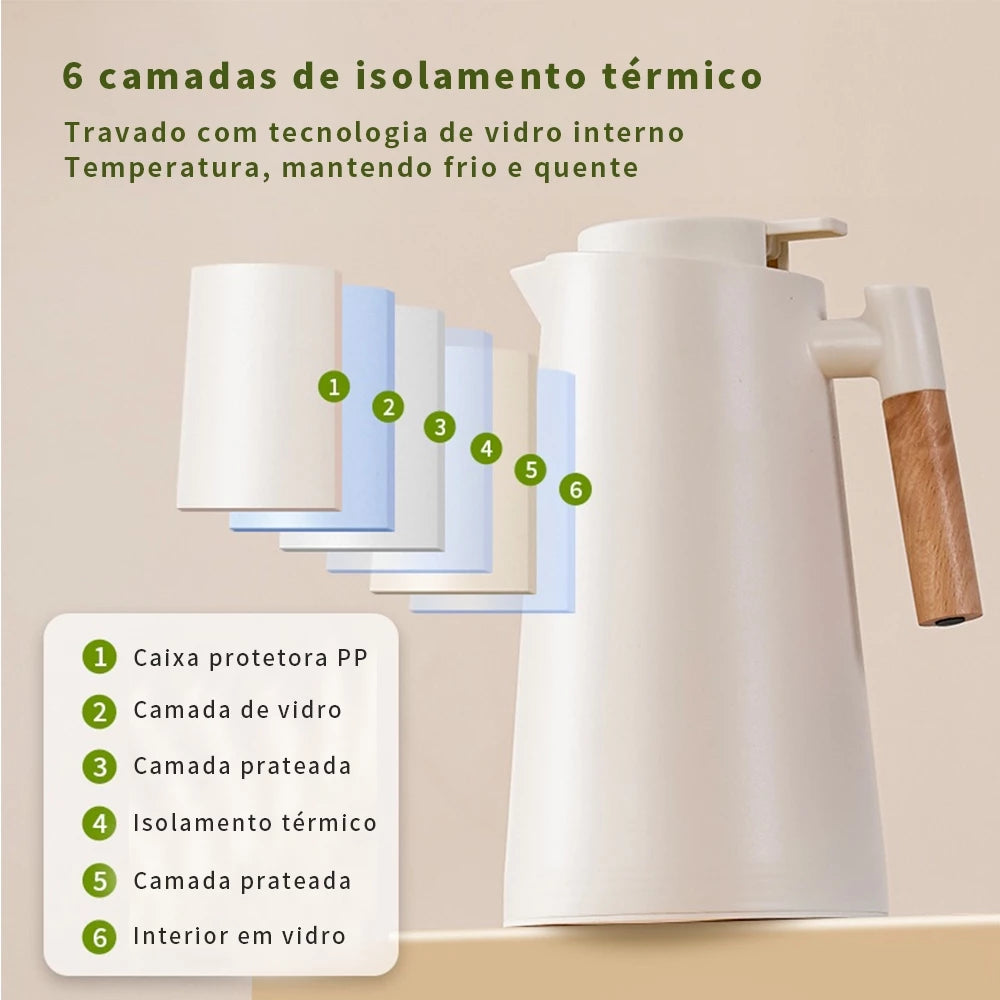 Garrafa Térmica com Termômetro Digital 1 Litro