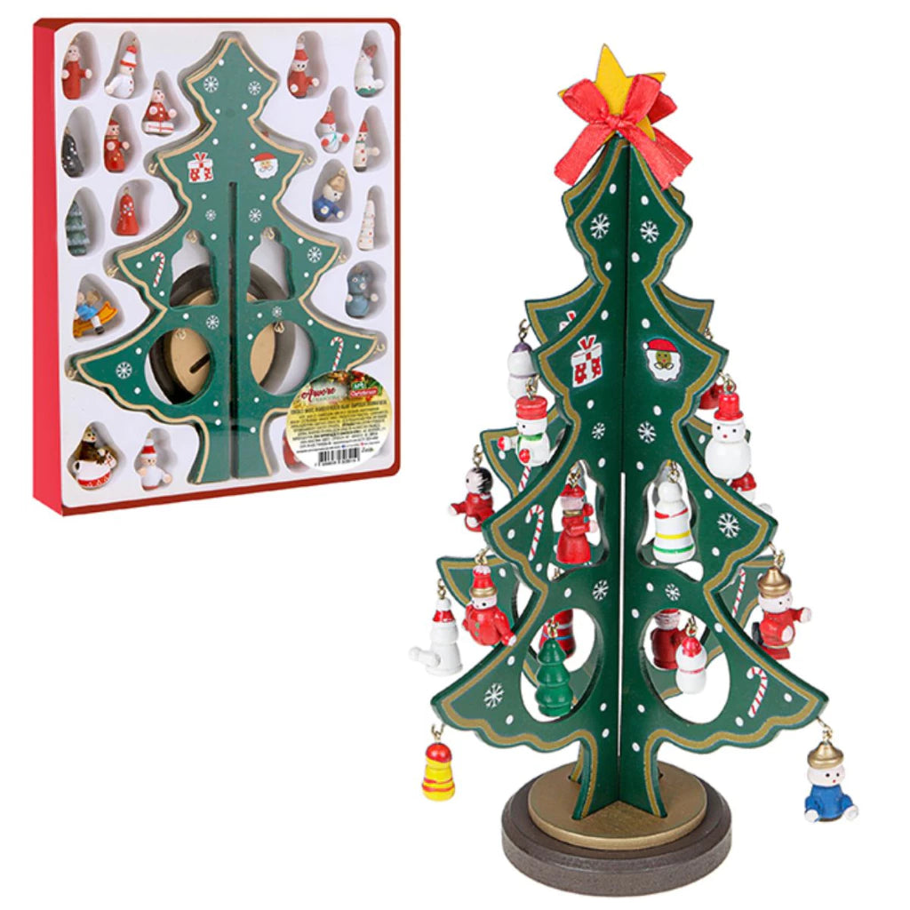 Mini Árvore de Natal Decorativa em Madeira