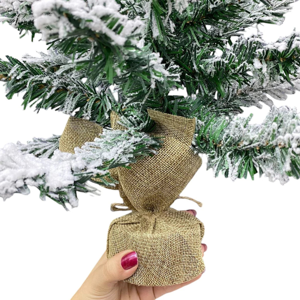 Mini Árvore de Natal Flocada Neve