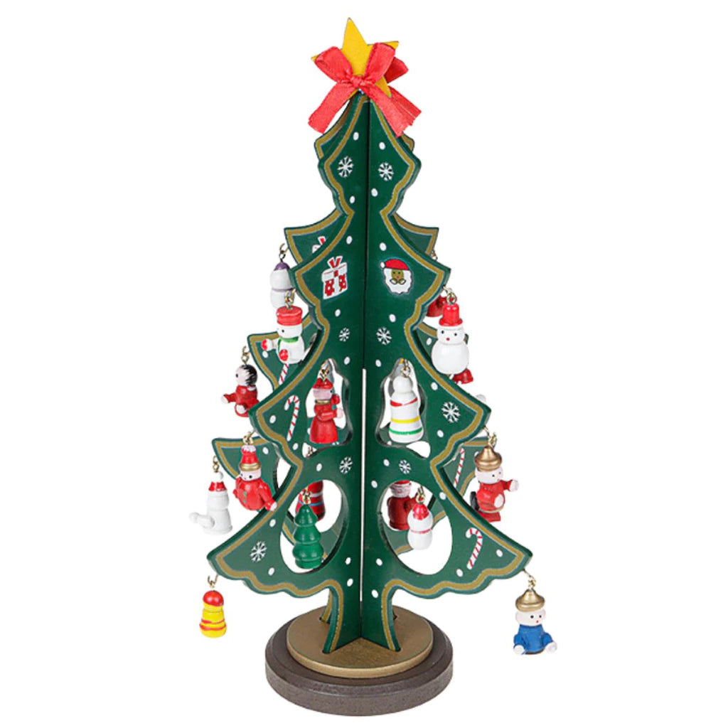 Mini Árvore de Natal Decorativa em Madeira