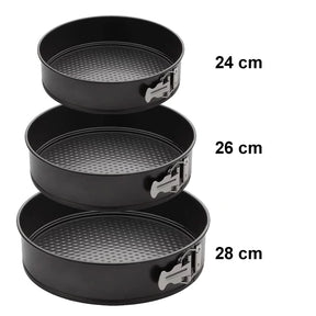 New Cake Pan Set 3 Shapes 24/26/28 cm Non-stick Removable Bottom Round Cake Baking Shape Kitchen Accessories