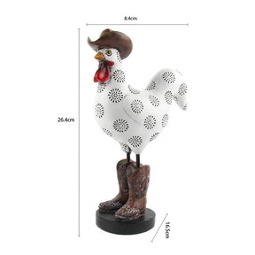 LIFFY Resin Rooster Home Decoration Ornaments Statue Sculpture Animal Miniature Model of Living Room Bedroom Office