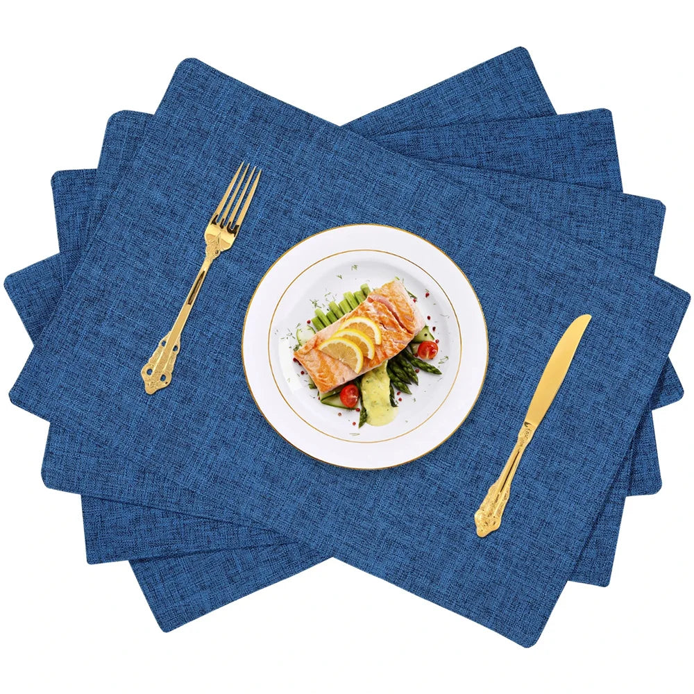 Olanly Cotton Linen Table Mat Non-Slip Dining Table Mat For Kitchen Nordic Table Rug Home Decor Tableware Pad Washable Placemats