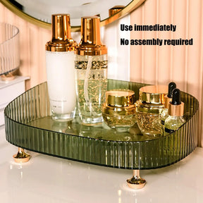 Makeup Perfume Organizer Desktop Storage Box Bathroom Dresser Vanity Tray for D Candle,Lotion Bottle,Cosmetics,Jewelry