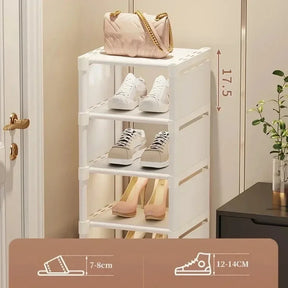 Multiple Layers Shoe Organizer Shoe Rack Organizer Space Saving Rack For Wall Corner Stackable Shelf Adjustable Saving Cabinet