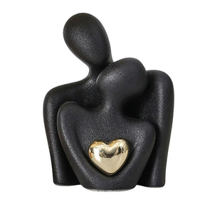 Nordic Decorative Abstract Couple Statue Modern Decoration Home Sculpture Ceramic Figure Figurines Living Room Crafts Ornaments
