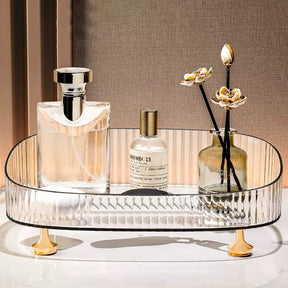 Makeup Perfume Organizer Desktop Storage Box Bathroom Dresser Vanity Tray for D Candle,Lotion Bottle,Cosmetics,Jewelry