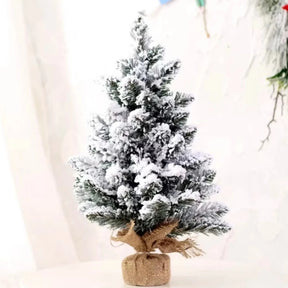 Mini Árvore de Natal Flocada Neve