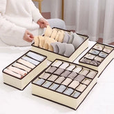 Kit com 4 Caixas para Organização de Roupas Íntimas