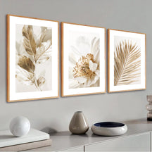 Conjunto de Quadros Decorativos Folhagem