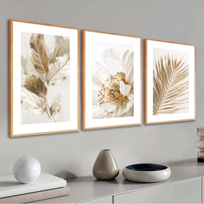 Conjunto de Quadros Decorativos Folhagem