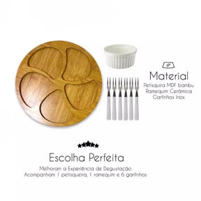 Petisqueira para Frios com Garfos para Petiscos