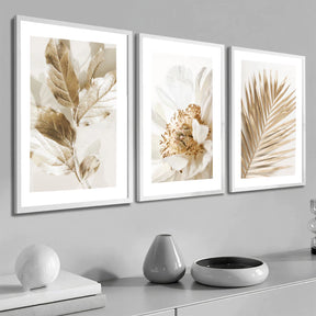 Conjunto de Quadros Decorativos Folhagem