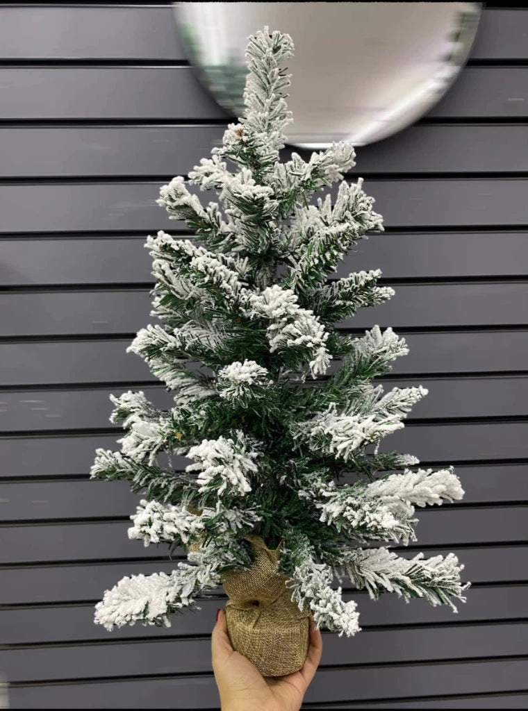 Mini Árvore de Natal Flocada Neve