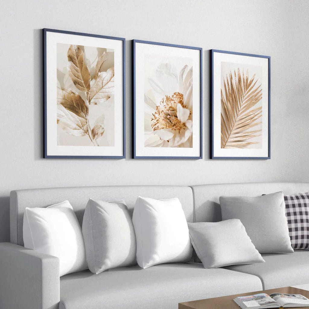 Conjunto de Quadros Decorativos Folhagem