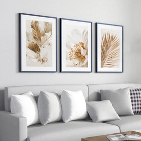 Conjunto de Quadros Decorativos Folhagem